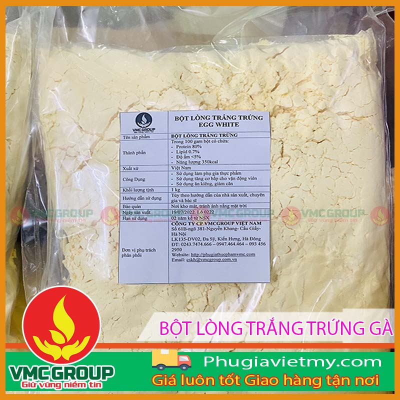 Bột lòng trắng trứng có dạng bột