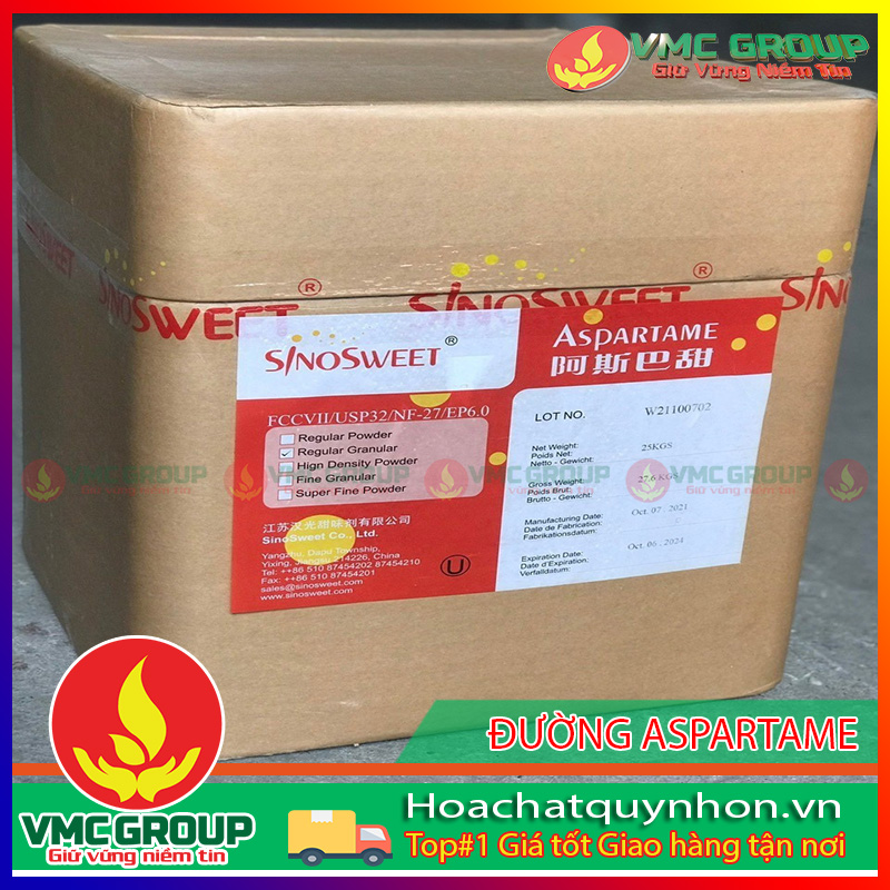 Đường aspartame có dạng bột kết tinh hay hạt dẹt