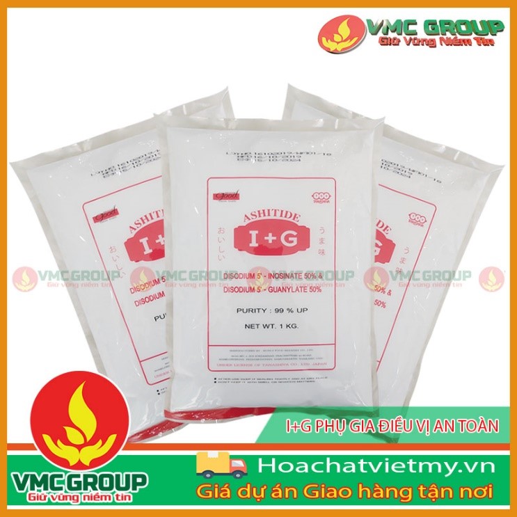 Siêu bột ngọt I+G có dạng bột tinh thể, màu trắng