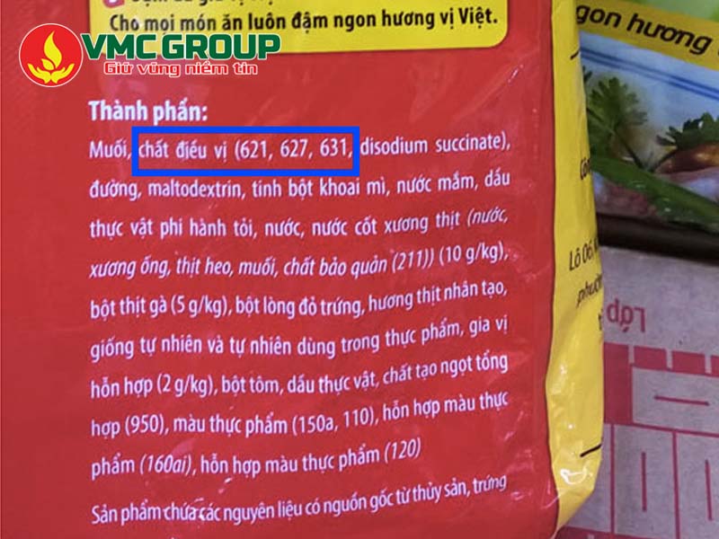 Chất điều vị được sử dụng trong nhiều loại thực phẩm