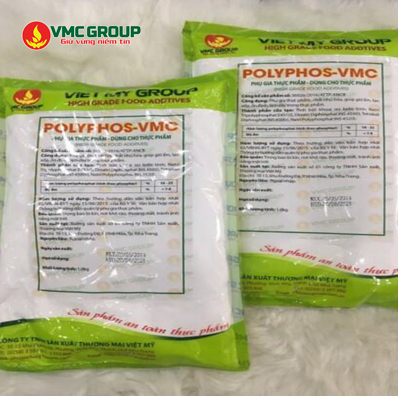 VMC Polyphos là một loại phụ gia phosphate giúp tạo giòn dai cho thịt
