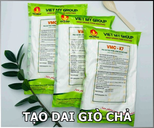 PHỤ GIA TẠO GIÒN DAI CHO GIÒ CHẢ VMC K7