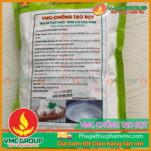 BÁN PHỤ GIA CHỐNG TẠO BỌT  VMC - CHỐNG TẠO BỌT CHO SỮA ĐẬU NÀNH