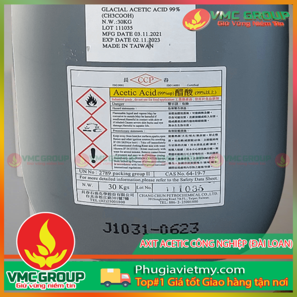AXIT ACETIC CÔNG NGHIỆP CH3COOH ĐÀI LOAN