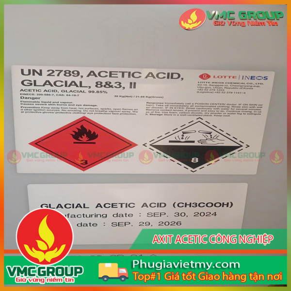 AXIT ACETIC CÔNG NGHIỆP CH3COOH HÀN QUỐC