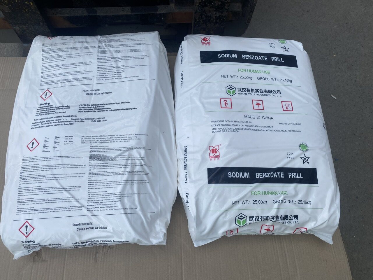 SODIUM BENZOATE BAO 25KG DẠNG HẠT TRUNG QUỐC