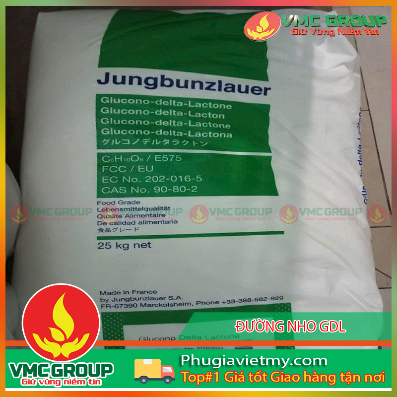BÁN GDL - ĐƯỜNG NHO - GLUCONO DELTA LACTONE PHÁP BAO 25KG