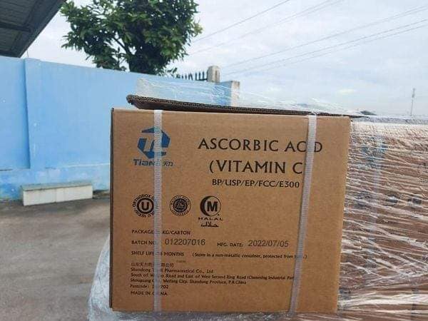 VITAMIN C 99% - ASCORBIC ACID – TIANLI TRUNG QUỐC THÙNG 25KG