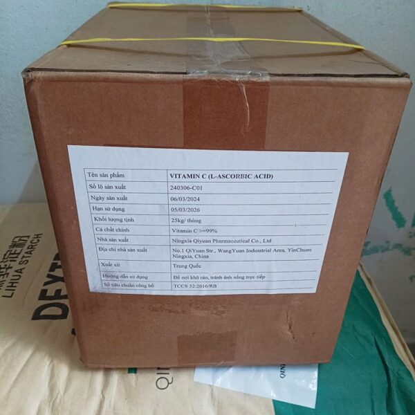 VITAMIN C 99% - ASCORBIC ACID – NINGXIA TRUNG QUỐC THÙNG 25KG